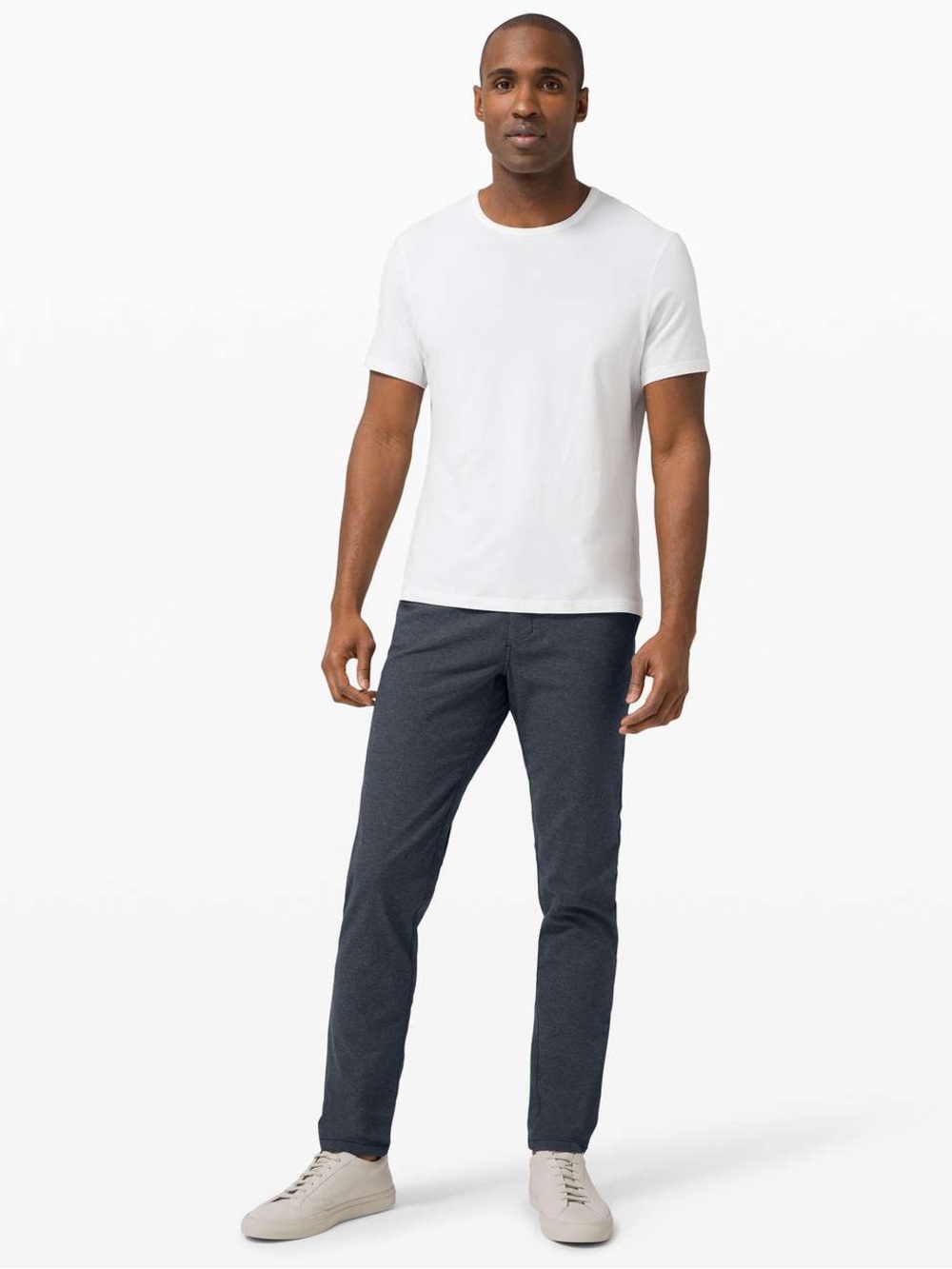 Lululemon Men’s ABC Pant Slim *Tech Canvas 34" Heathered Deep Navy Size 34x34